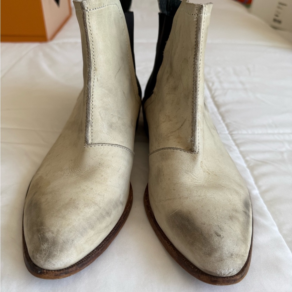 Free People White Ankle Boots